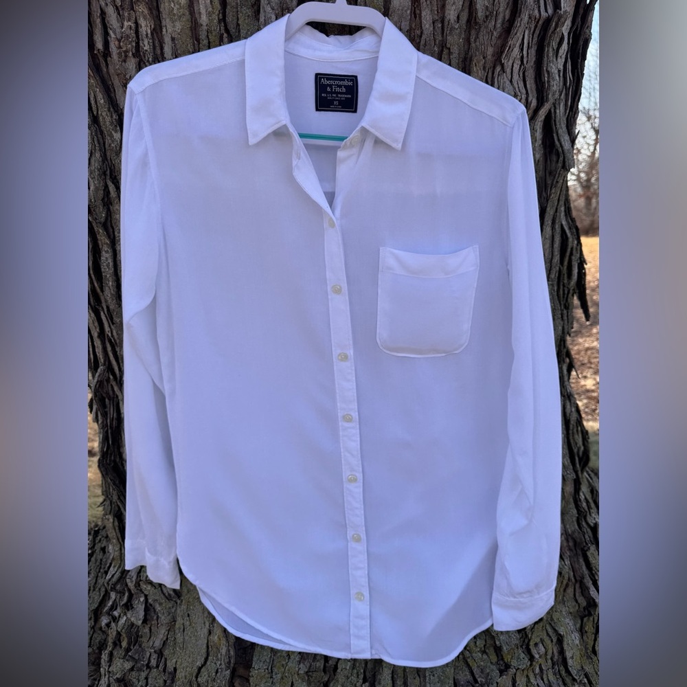 Abercrombie & Fitch White Button Down Shirt Sz XS